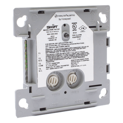 W-CRF - Módulo de relé inalámbrico direccionable / 1 contacto Forma C SPDT / malla SWIFT 902-928 MHz / baterías CR-123A / gateway W-GATE