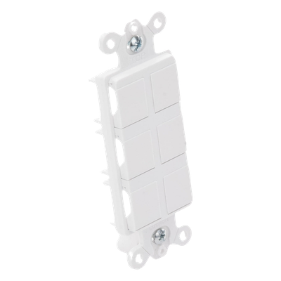 CA6PFWH - Lutron Electronics Marco de Conectividad / 6 Puertos Snap-In / Sin Herramientas CA6PFWH