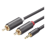10512 - Ugreen 10512 cable de audio 3 m 2 x RCA 3,5mm Negro