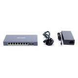 DS-3E1510P-SI - Hikvision Switch Administrable PoE+ / 8 Puertos Gigabit / 2 SFP DS-3E1510P-SI
