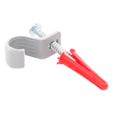 TK-1420 - Kit de fijación / 8 grapas + tornillos + taquetes / Tubo 1/2" / Polietileno flexible / -10°C a +120°C / Interior y exterior