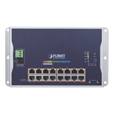 WGS-4215-16P2S - Switch Industrial Administrable Capa 2 de Pared / 16 Puertos PoE 802.3at Gigabit / 2 Puertos SFP / IP40 / -10 a 60 °C / 240W