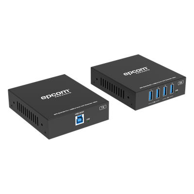 EPP-EU3100 - Epcom Titanium Extensor USB 3.0 / Hasta 100 m (328 ft) por CAT6a / PoC Bidireccional 24 Vcc