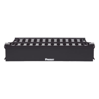 WMPH2E - Organizador de Cables Horizontal / Doble Frontal y Posterior / 2UR / 19in / Con Tapa Extendida