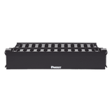 WMPH2E - Organizador de Cables Horizontal / Doble Frontal y Posterior / 2UR / 19in / Con Tapa Extendida