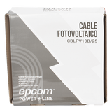 KIT2CBLPV10RB/25 - Kit de 2 rollos de 25 metros de cable fotovoltaico de cobre, rojo y negro, calibre 10 AWG (6mm²), Tipo PV,  1000/2000 V y 120°C.