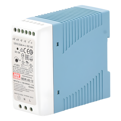 MDR-40-12 - Meanwell Fuente de Poder Riel DIN / 12VCC / 40W MDR-40-12