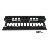 NMF2 - Organizador de Cables Horizontal / Alta Densidad / 19in / 2UR / Frontal Único / ABS con Radio de Curvatura