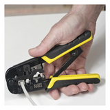 VDV026212 - Kit de Instalación de Cable UTP / Pelacables Radial / Ponchadora Modular / Ponchadora 110 / 6 Conectores RJ45-Cat5E / Estuche con Cierre Relámpago