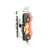 HUB-IG-5252 - Hubbell Contacto Dúplex / 15A 125V / 2 Polos 3 Hilos HUB-IG-5252