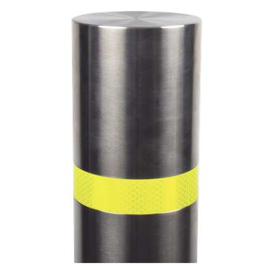 XB-900-F - Bolardo Fijo / Acero Inoxidable 304 / 900 mm (35.4 in) / Diámetro 114 mm / Espesor 2 mm / Acabado Pulido