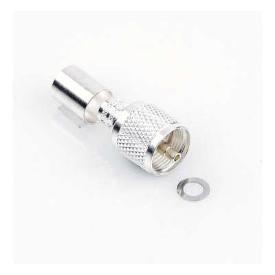 RFU-507-ST - Rf Industries,Ltd Conector UHF Macho / Anillo Plegable / Bronce Plateado RFU-507-ST