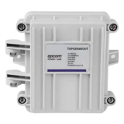 TX-POE-648-OUT - Protector PoE para exterior / IP65 / Gigabit 10/100/1000 Mbps / 48V / 5kA / -40 a 80°C