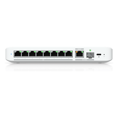 USW-FLEX-2.5G-8 - Switch Administrable / 8 Puertos 2.5GbE / 1 Puerto 10GbE RJ45/SFP+ / 60 Gbps / PoE+ o USB-C