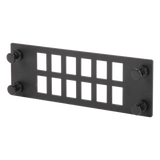FPONEAP12 - Placa para Adaptadores de Fibra Óptica / 12 Posiciones / Compatible con Gabinetes FPONE3 y FPONE4 / 4.53' x 41.6' x 5.12'