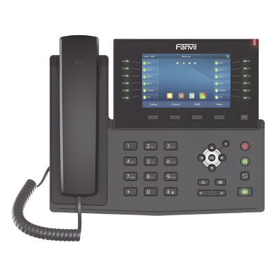 X7C - Teléfono IP Empresarial / 20 Líneas SIP / Pantalla Táctil 5' / 60 Teclas DSS / Bluetooth / PoE 802.3af / Dual Gigabit / Video H.264