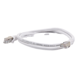 LP-STP-6A-100-WH - Patch Cord / Cat6A Blindado / 10G / 1.0 m (3.28 ft) / 500 MHz / AWG 27 / Blanco