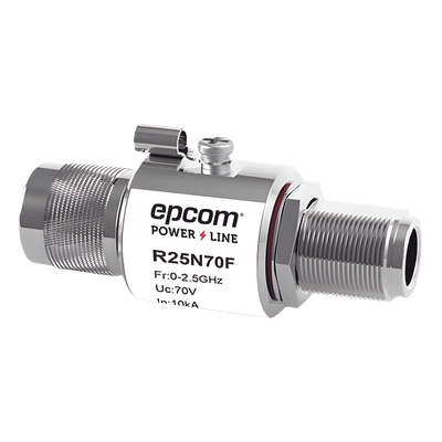 TX-2500-L - Protector de Línea Coaxial, tipo tubo de gas y paso de C.D., para 0-2.5 GHz, 750W y 0.2 dB de Perdida por Inserción