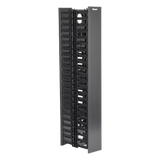 WMPV22E - Organizador Vertical de Cable / Doble Frontal y Posterior / 22.5 UR / 4.9in Ancho / 41.5ft Altura / Negro