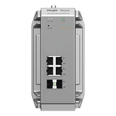 RG-NIS3100-4GT2SFP-HP - Ruijie Switch Industrial PoE / 4 Puertos Gigabit 802.3af/at / 2 Puertos SFP