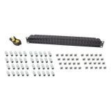 Z6-PNL-U48K - Patch Panel UTP / 48 Puertos Cat 6 / Plano 1UR / 19" Rack / Acero Negro / 4.3 x 19 x 1.7 in