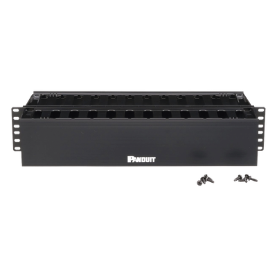 WMP1E - Organizador de Cables Horizontal / Doble Frontal y Posterior / 2UR / 19in / ABS