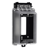 TH-CPE - Caja Protectora de Contactos para Exterior / Policarbonato de Alto Impacto / Protección NEMA 3R / 127V 15A 60Hz / Tapa Transparente Base Negra / Resistente a Intemperie UV