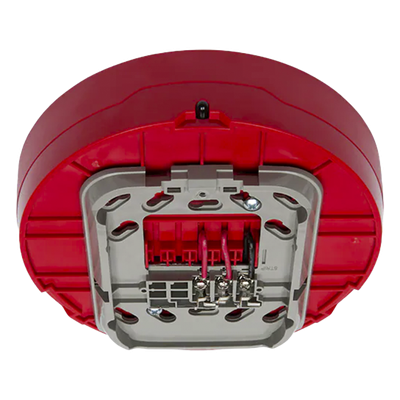 WAV-CRL - Base AV inalámbrica direccionable / Montaje en techo / Color rojo / Red malla Clase A / Serie L System Sensor / Paneles ES-200X, MS-9600