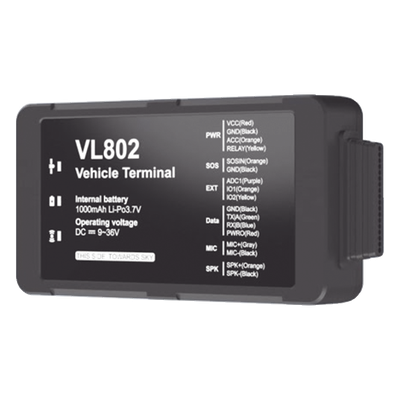 VL802 - Rastreador GPS Vehicular / LTE Cat1 con Respaldo GSM / Llamada Bidireccional / Corte Remoto de Motor / RS485 / 9-36 VCC / IP65