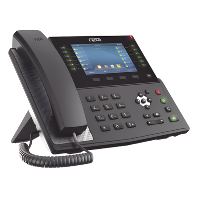 X7C - Teléfono IP Empresarial / 20 Líneas SIP / Pantalla Táctil 5' / 60 Teclas DSS / Bluetooth / PoE 802.3af / Dual Gigabit / Video H.264