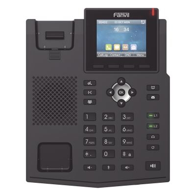 X3SG - Teléfono IP empresarial para 4 líneas SIP con pantalla LCD de 2.8 pulgadas a color, puertos Gigabit, IPv6, Opus y conferencia de 3 vías, PoE