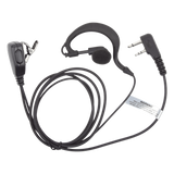 TXEHI - Micrófono-Audífono de Solapa / Kit de Vigilancia de 2 Cables / Compatible ICOM IC-F11/14/3021/3013/3103/3003/1100D/2100D / Respuesta 100 Hz - 10 kHz