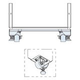PS1CLKLD - Hoffman Kit de Ruedas y Niveladores para Gabinete / 900 lb (408 kg) / Material Compuesto Negro