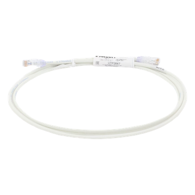 UTP28X7 - Cable de Parcheo UTP / Cat6A / 28AWG / CM-LSZH / 2.13 m (7 ft) / -40 a 75°C / PoE Tipo 4