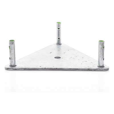 SBA-30G - Syscom Towers Base para Torre / Placa de Acero 1/4' / Niple 3/4' Galvanizado SBA-30G