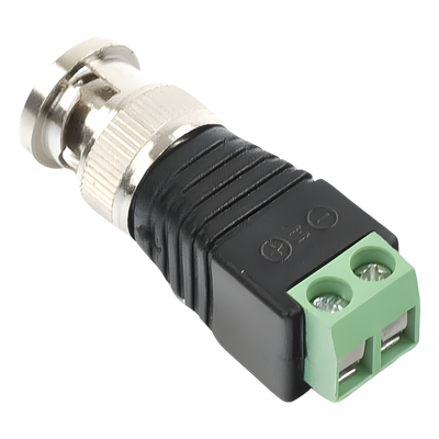 TT-RG-17 - Adaptador BNC Macho / Terminales Tornillo / 75 Ohm / Cables AWG 26-14 / RG-59 / RG-6