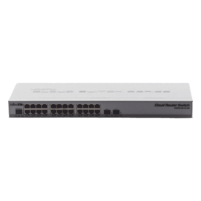 CRS326-24G-2S+RM - CRS326-24G-2S+RM, 24 Eth Gb 2 SFP+ 512MB RAM p/rack