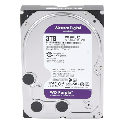 WD30PURZ - Disco Duro PURPLE de 3TB / 3 AÑOS DE GARANTÍA / Para Videovigilancia