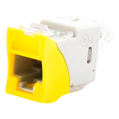 U5-H05NS - Jack RJ45 Cat5e / UTP / Montaje Híbrido Plano o Angulado / Terminación 110 / Amarillo
