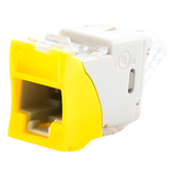 U5-H05NS - Jack RJ45 Cat5e / UTP / Montaje Híbrido Plano o Angulado / Terminación 110 / Amarillo