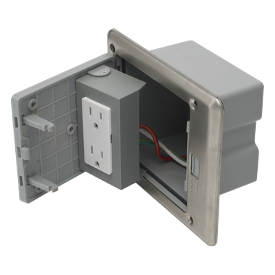 TH-MCRA - Caja de Piso / IP66 Cerrada / 120 kg Carga / 17.4x14.3x8 cm / Aluminio / TIA/EIA