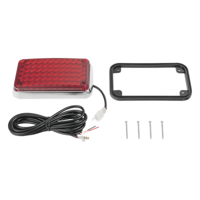 XLTE595-R - Luz de Advertencia LED / 6x4" / 66 LEDs / 12 VCC / 1 A / 10 Patrones de Destello / Montaje Permanente / Color Rojo