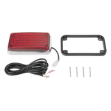 XLTE595-R - Luz de Advertencia LED / 6x4" / 66 LEDs / 12 VCC / 1 A / 10 Patrones de Destello / Montaje Permanente / Color Rojo