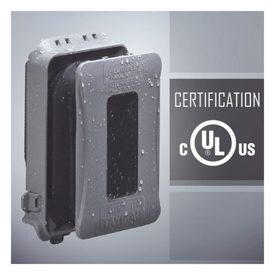 HUB-ML500G - Hubbell Cubierta impermeable / 1 entrada / Montaje horizontal-vertical HUB-ML500G