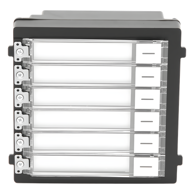 DS-KD-KK - Hikvision Módulo de Botones para Videoportero Modular / 6 Botones / Montaje Empotrado