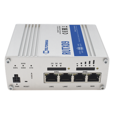 RUTX09 - Teltonika Router Industrial LTE 4.5G Cat 6 / 300 Mbps / 4 Puertos Gigabit RUTX09