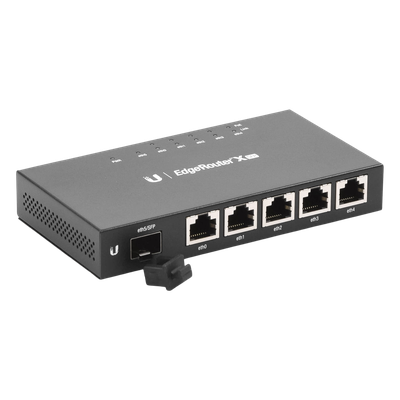 ER-X-SFP - Ubiquiti Router Gigabit / 5 Puertos RJ45 + 1 Puerto SFP / Dual-Core 880 MHz ER-X-SFP