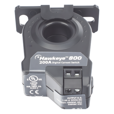 V-H800 - Interruptor de Estado de Corriente On/Off / Núcleo Sólido / Rango 0.25 a 200 A / Salida N.O. 1.0 a 30 VAC/DC / Aislamiento 600 VAC RMS