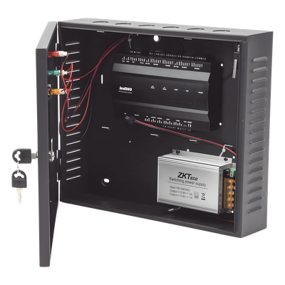 INBIO-260 - Controlador de Acceso / 2 PUERTAS / Biometría Integrada / Hasta 20,000 Huellas / 30,000 Tarjetas / Incluye Gabinete y Fuente de Alimentación 12Vcc/5A