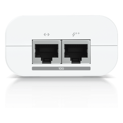 UACC-POE++-10G - Inyector PoE++ / 54V DC 1.12A / 60W / 2 Puertos 10 GbE / Protección de Sobretensiones / Eficiencia 88%